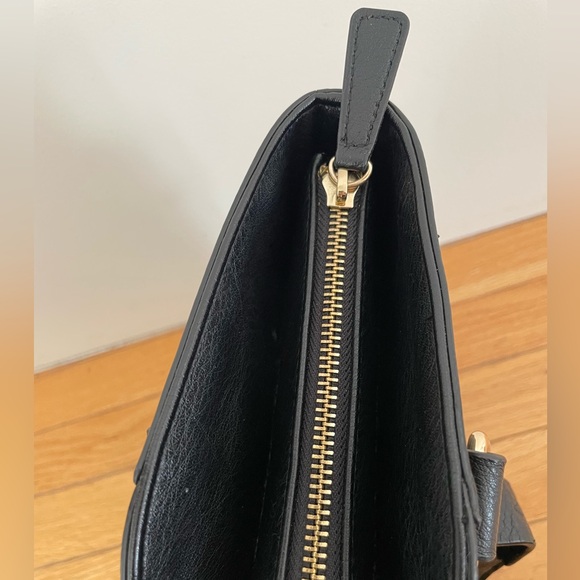 ōe Moda Chlōe black vegan leather tote bag laptop bag - Picture 9 of 13